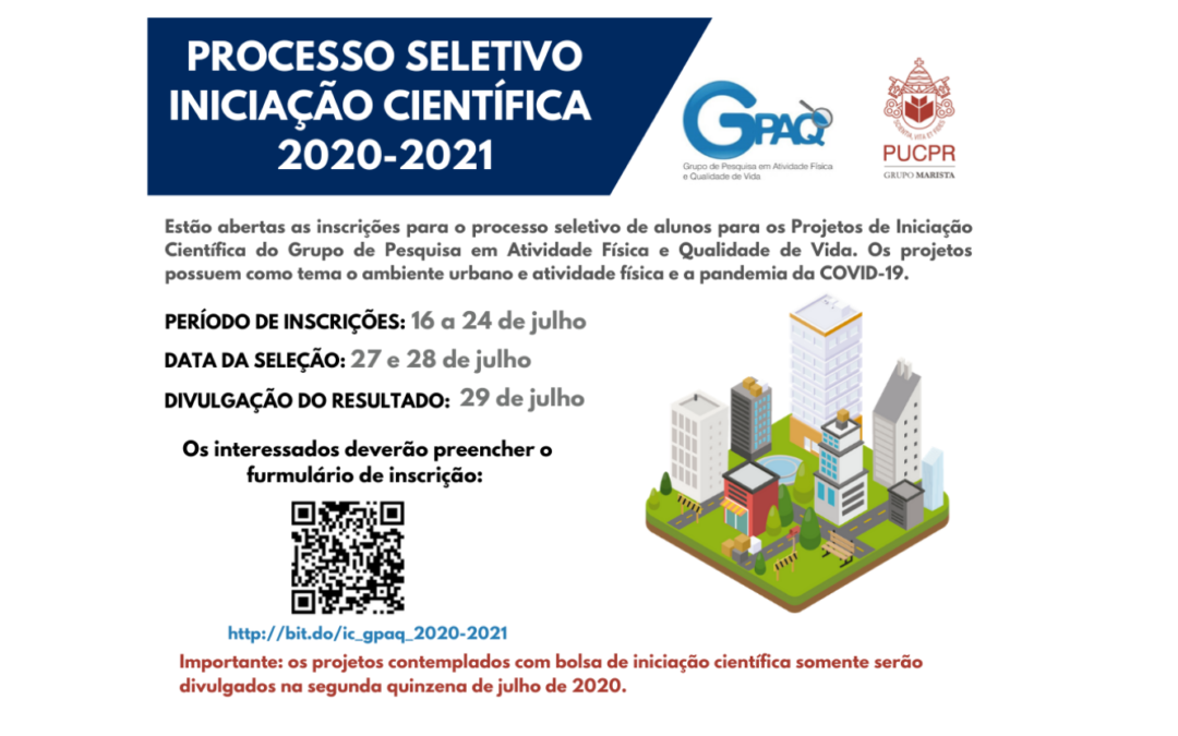 Processo Seletivo Iniciação Científica 2020-2021